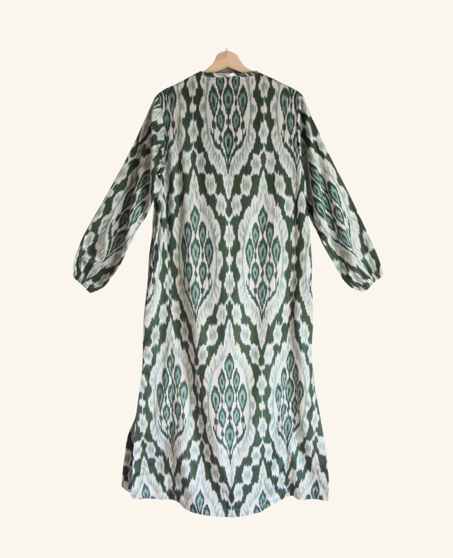 Ikat Kaftan in Emerald