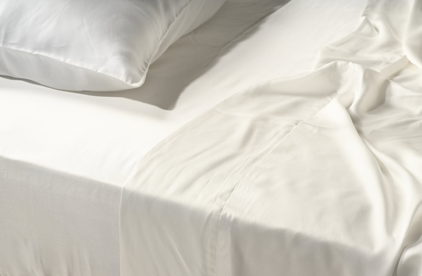 Eucalyptus Lyocell Flat Sheet - in White