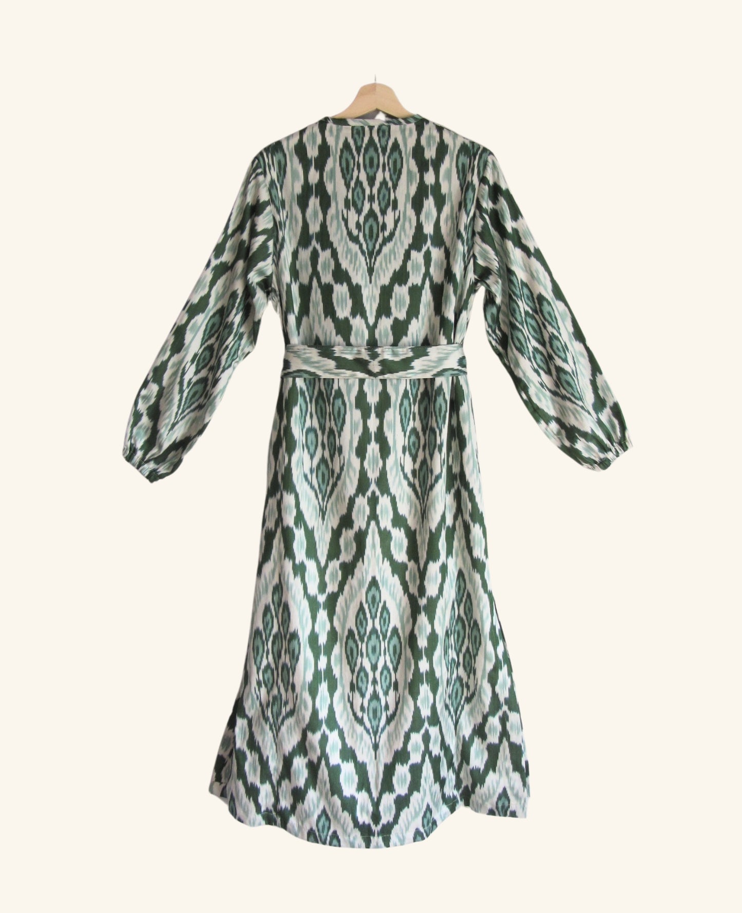 Ikat Kaftan in Emerald