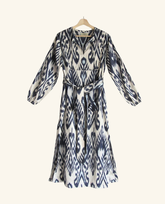 Ikat Kaftan in Ocean