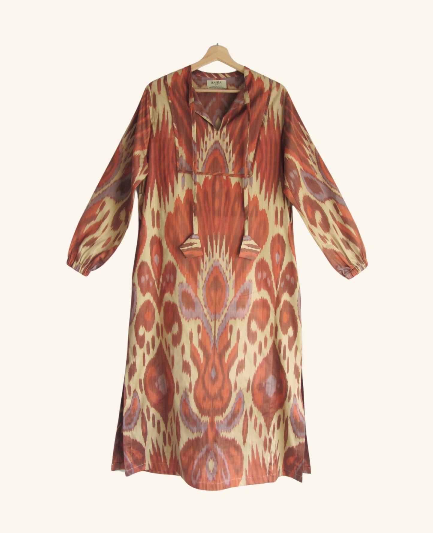 Ikat Kaftan in Amber