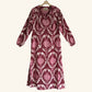 Ikat Kaftan in Pomegranate