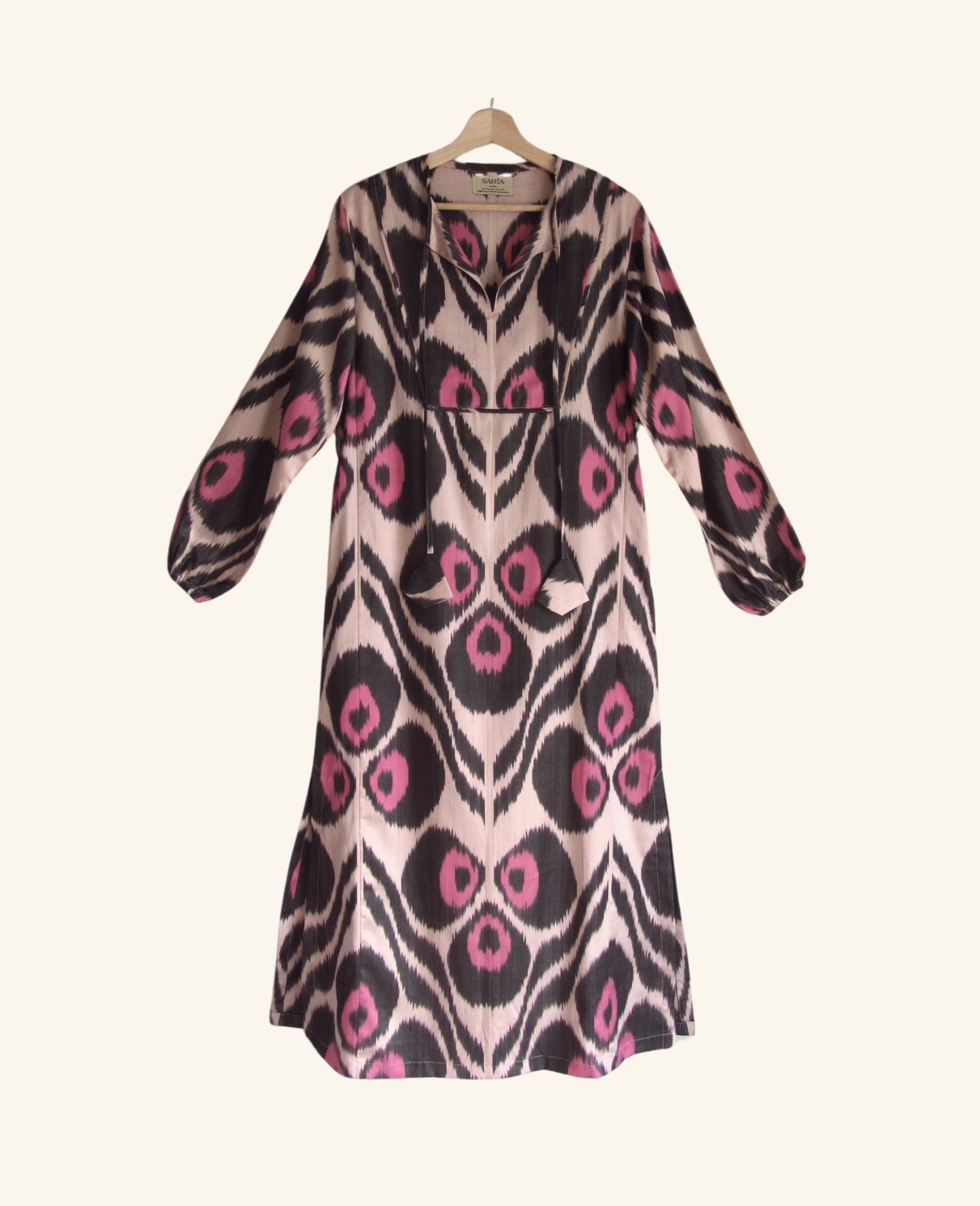 Ikat Kaftan in Rhodonite