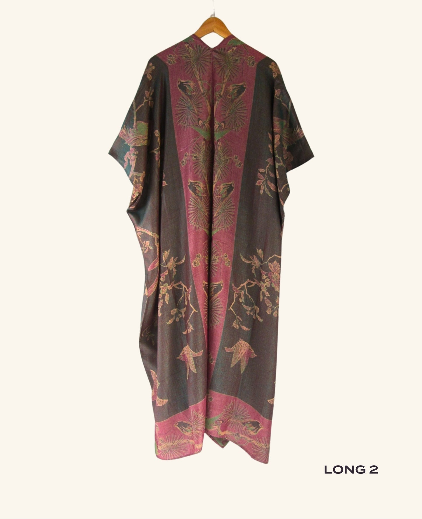 Reversible Kimono in Mauve & Rose