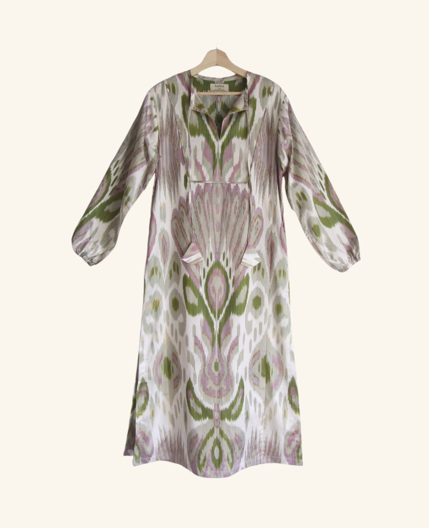 Ikat Kaftan in Lavender