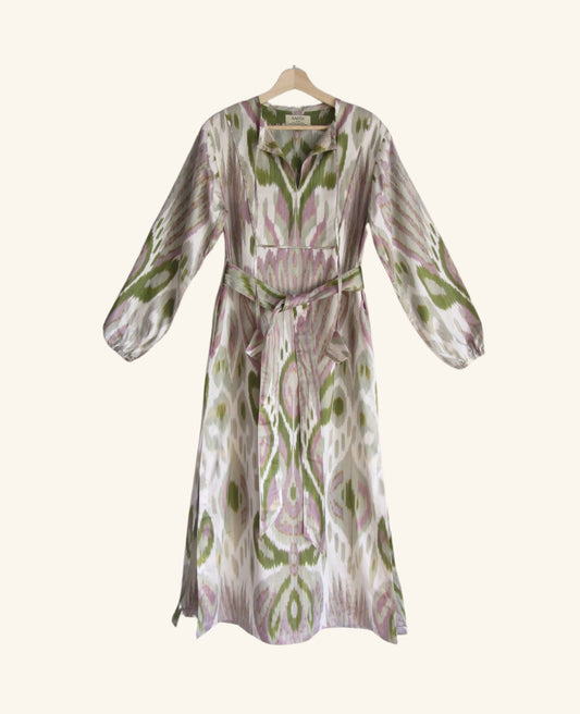 Ikat Kaftan in Lavender