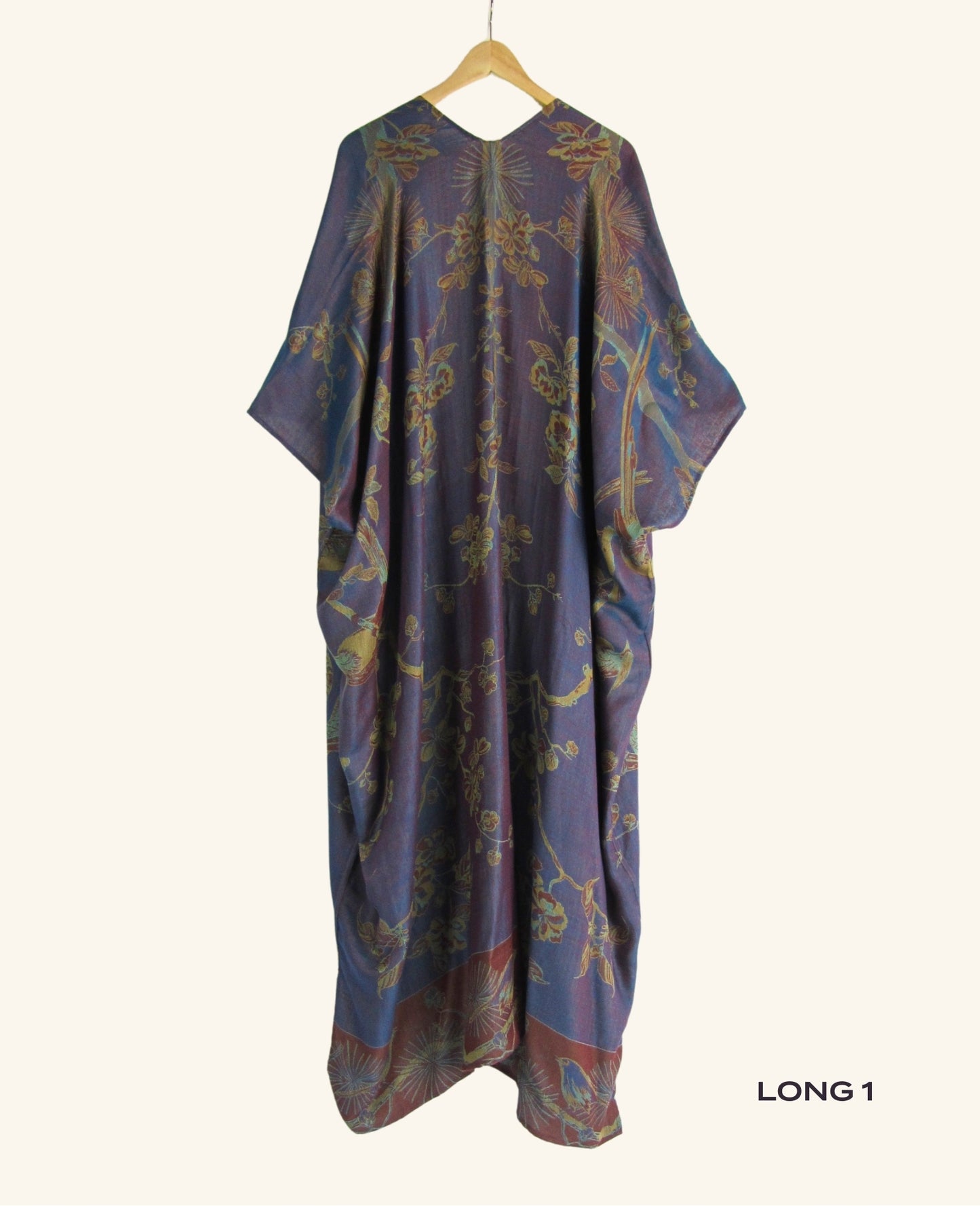 Reversible Kimono in Sapphire & Olive