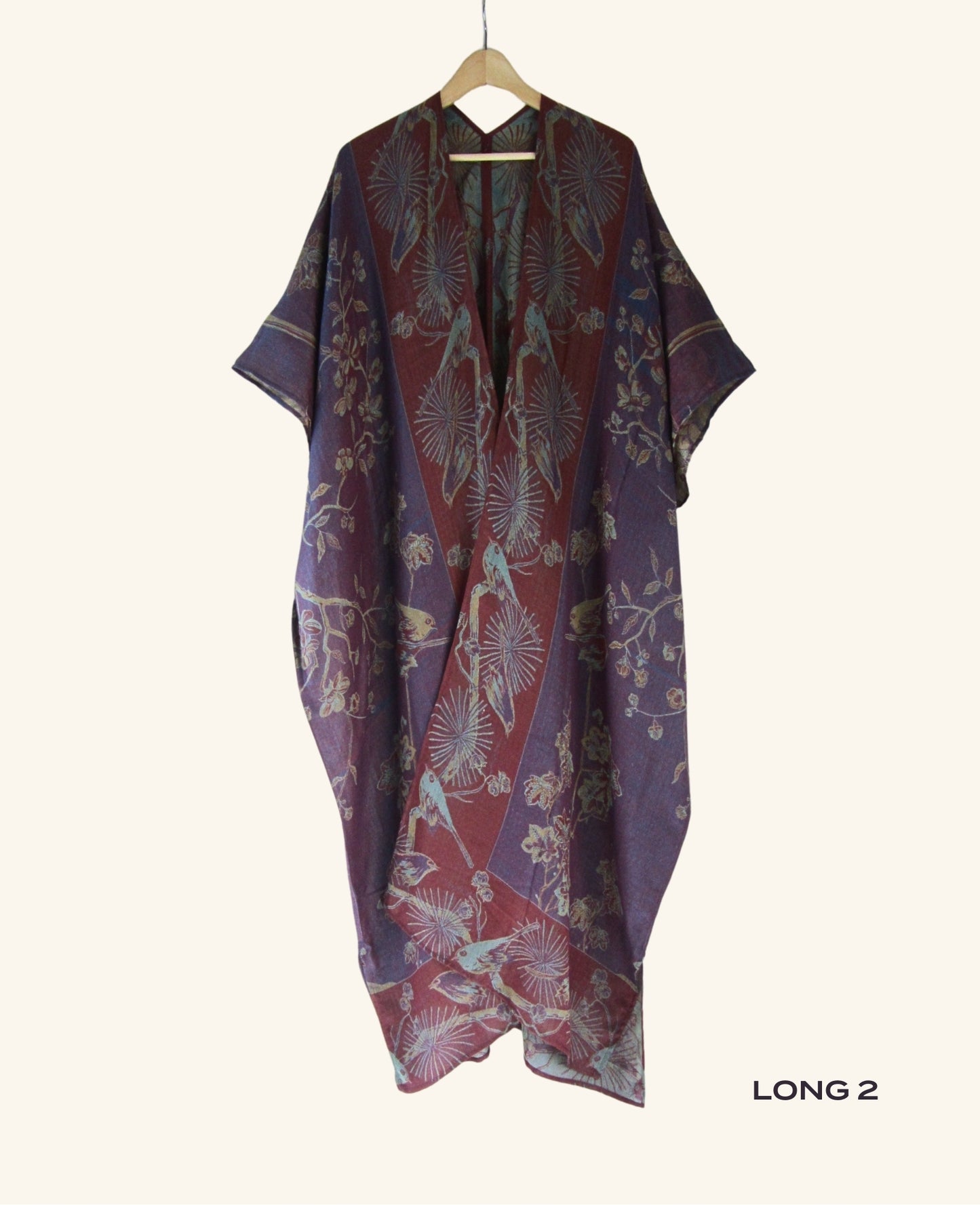 Reversible Kimono in Sapphire & Olive