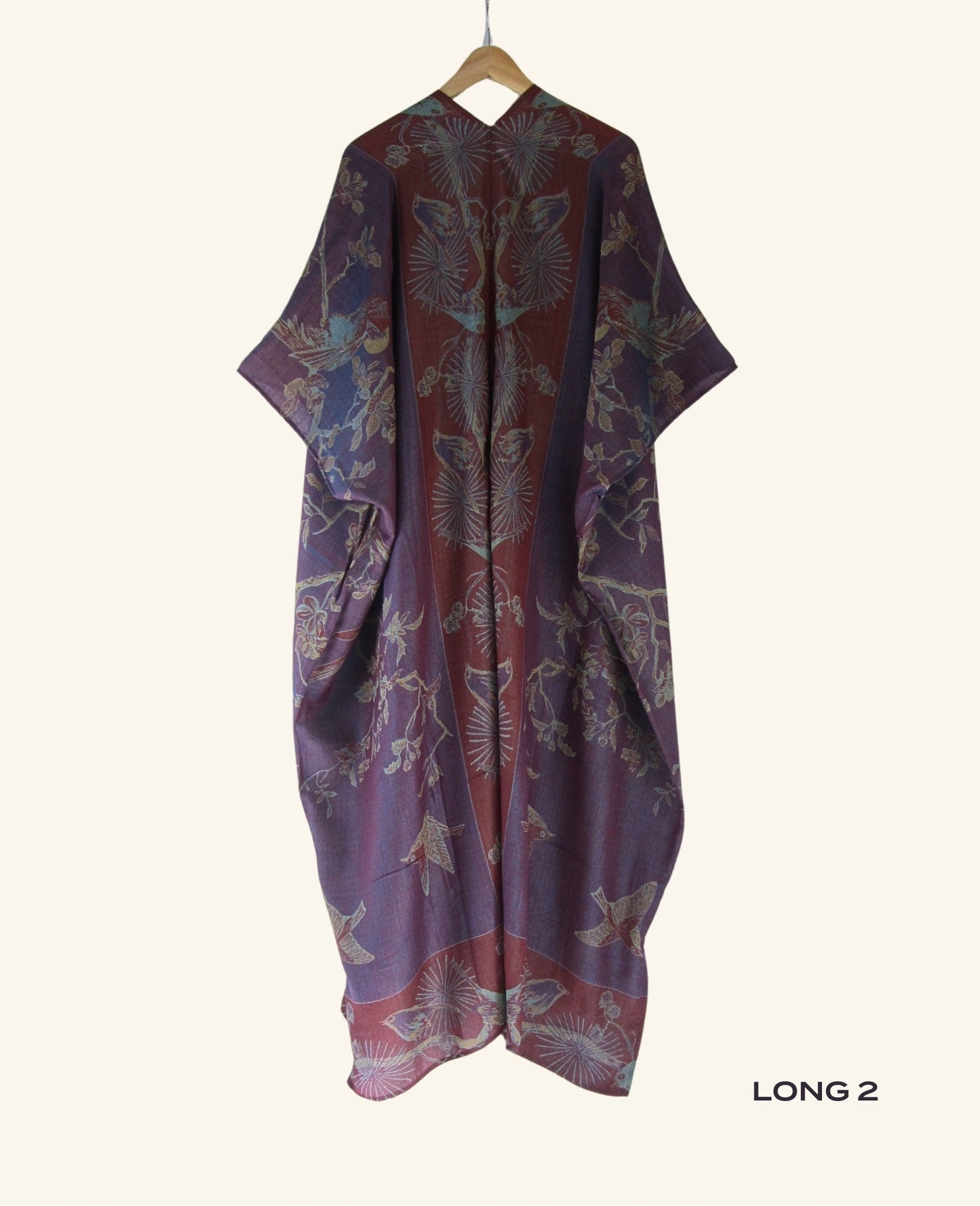 Reversible Kimono in Sapphire & Olive