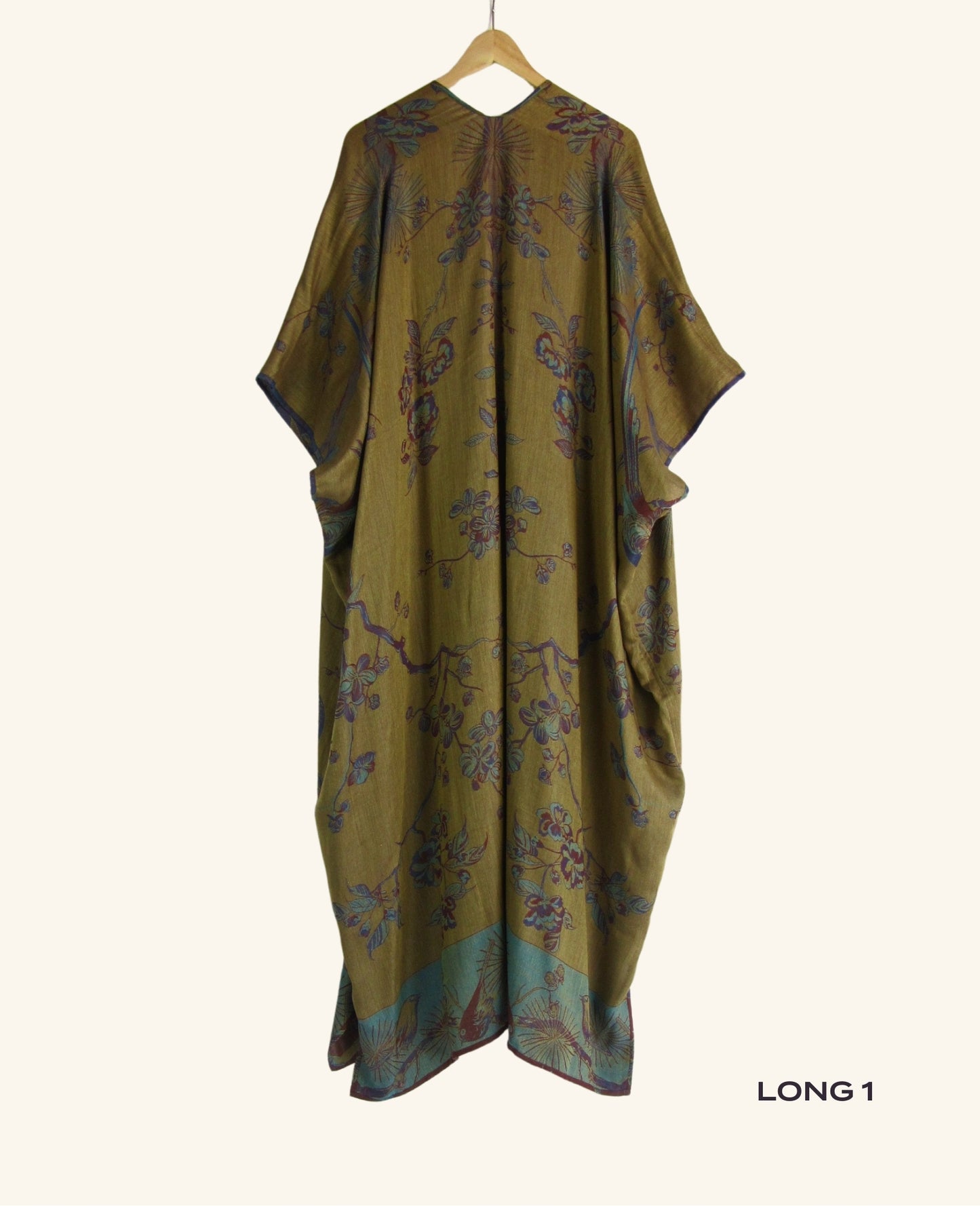 Reversible Kimono in Sapphire & Olive