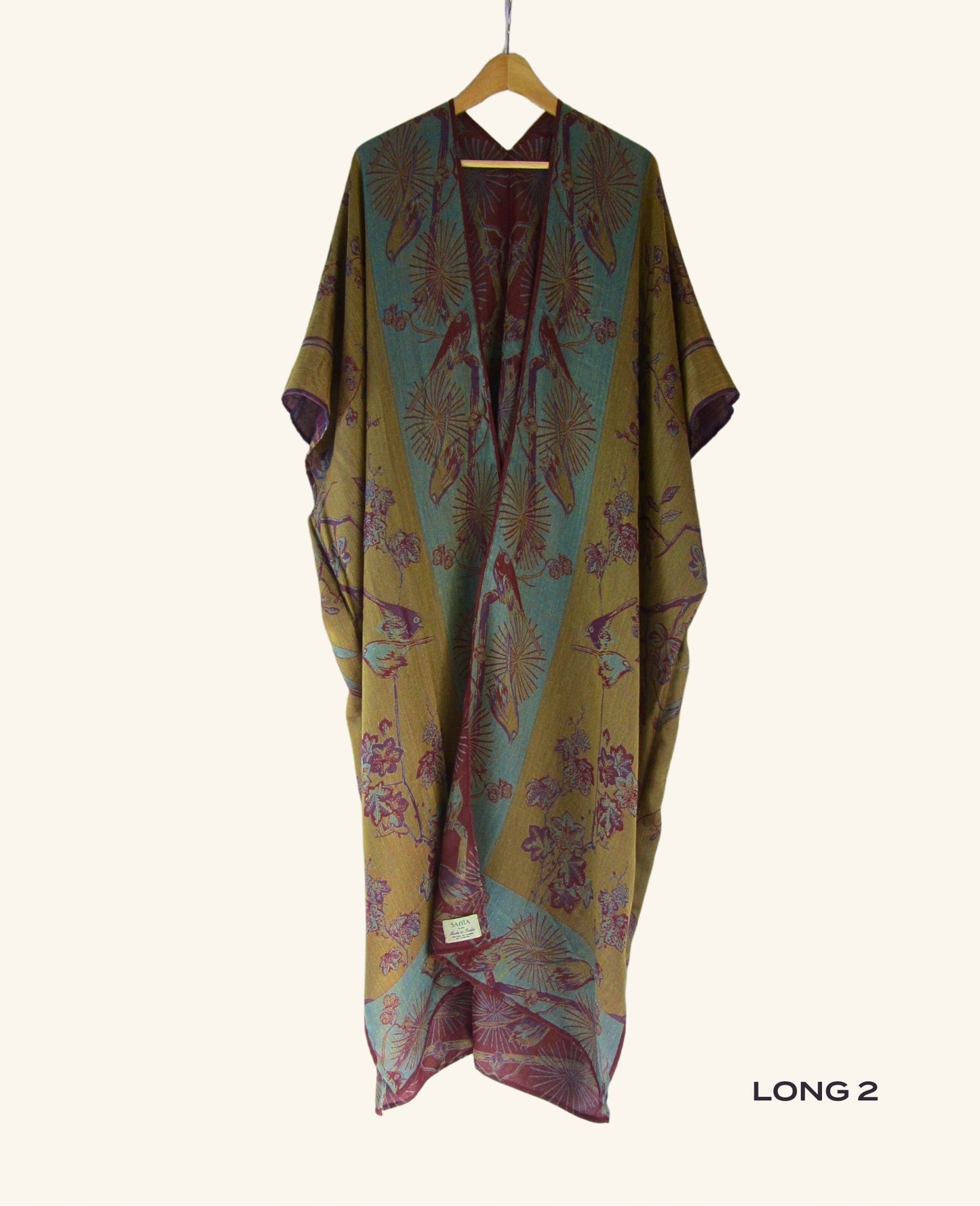 Reversible Kimono in Sapphire & Olive