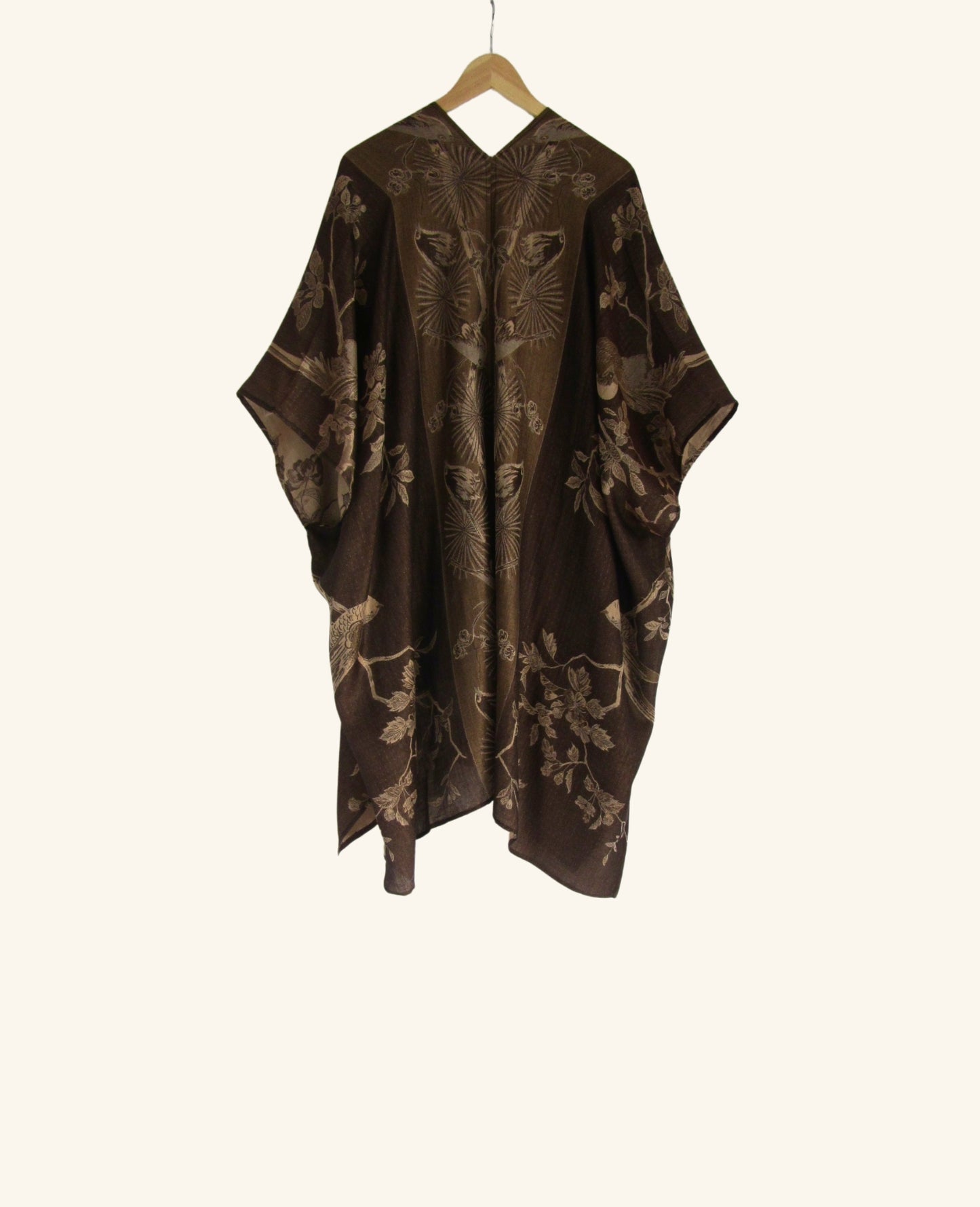 Reversible Kimono in Dark Brown & Taupe