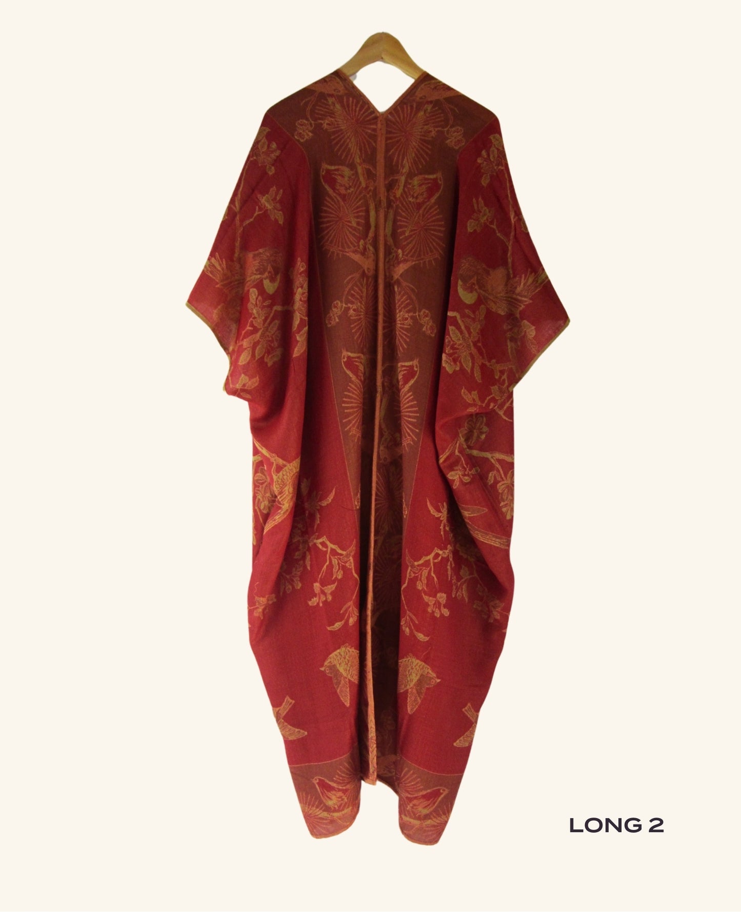 Reversible Kimono in Red & Marigold