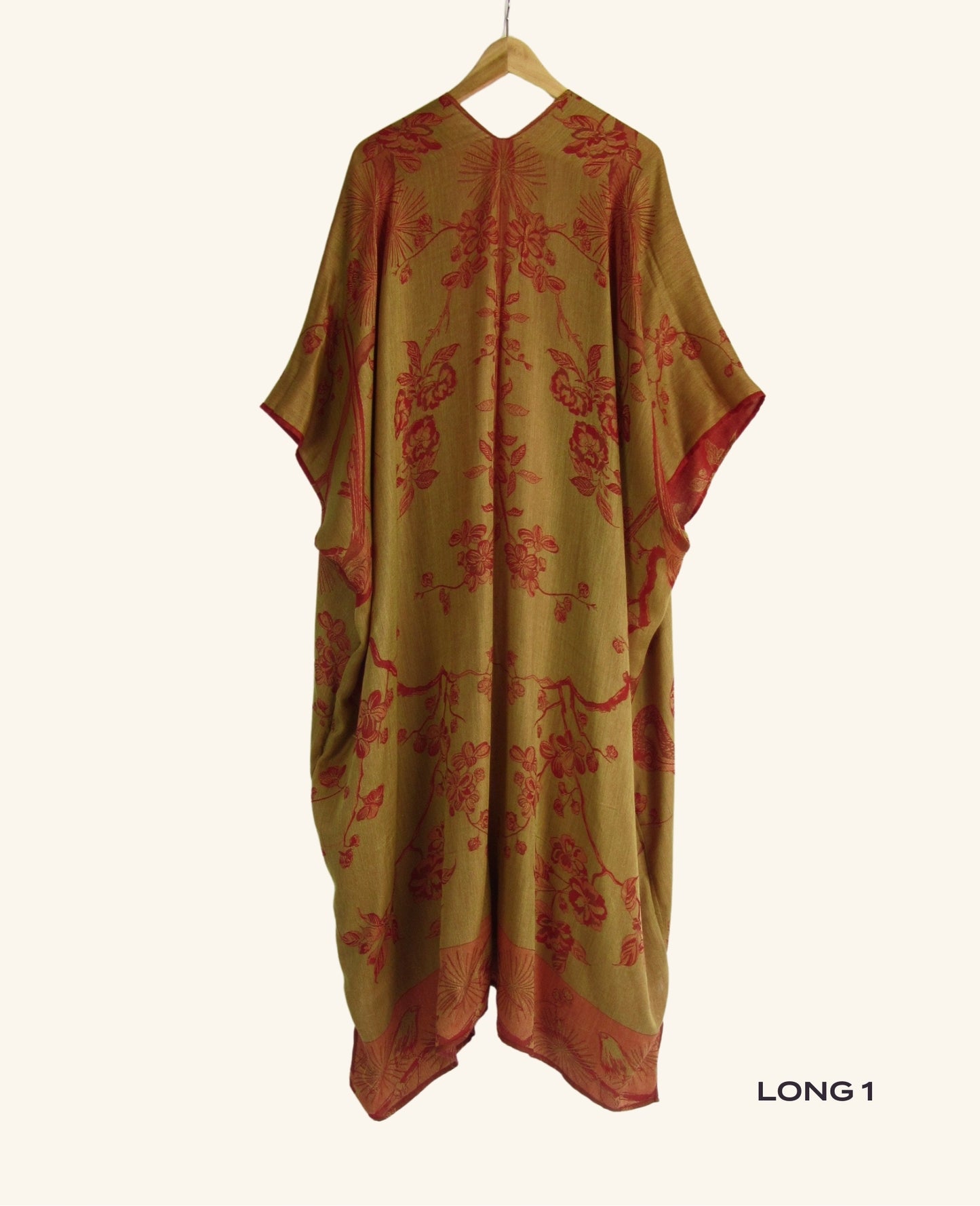 Reversible Kimono in Red & Marigold