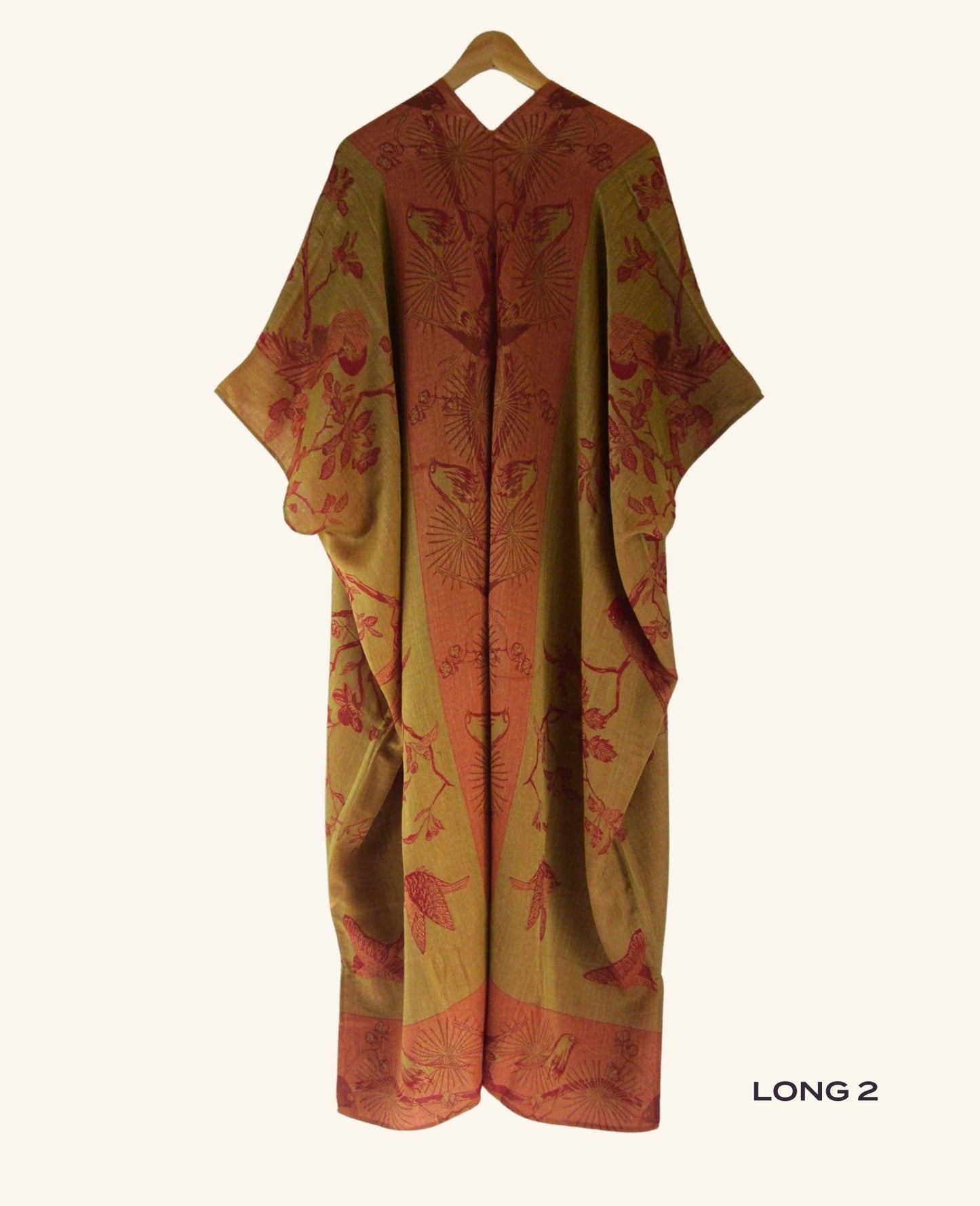 Reversible Kimono in Red & Marigold