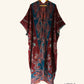 Reversible Kimono in Blue & Cherry Red