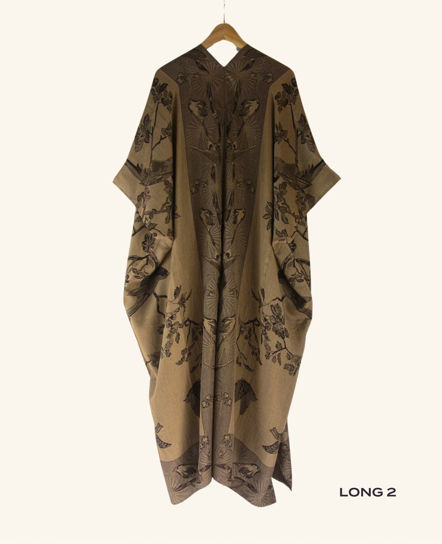 Reversible Kimono in Dark Brown & Taupe