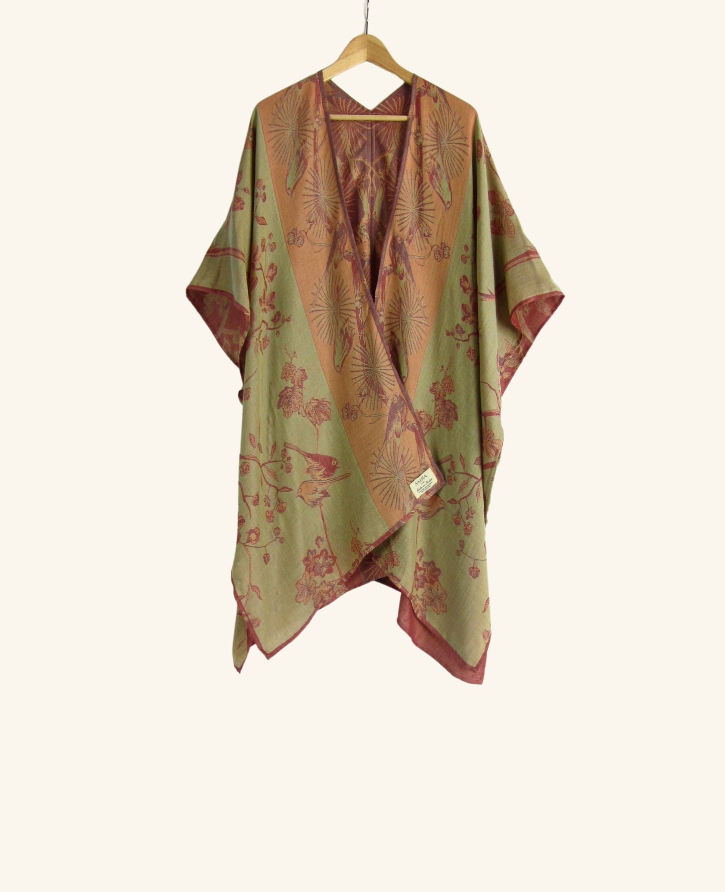 Reversible Kimono in Pink & Pistachio