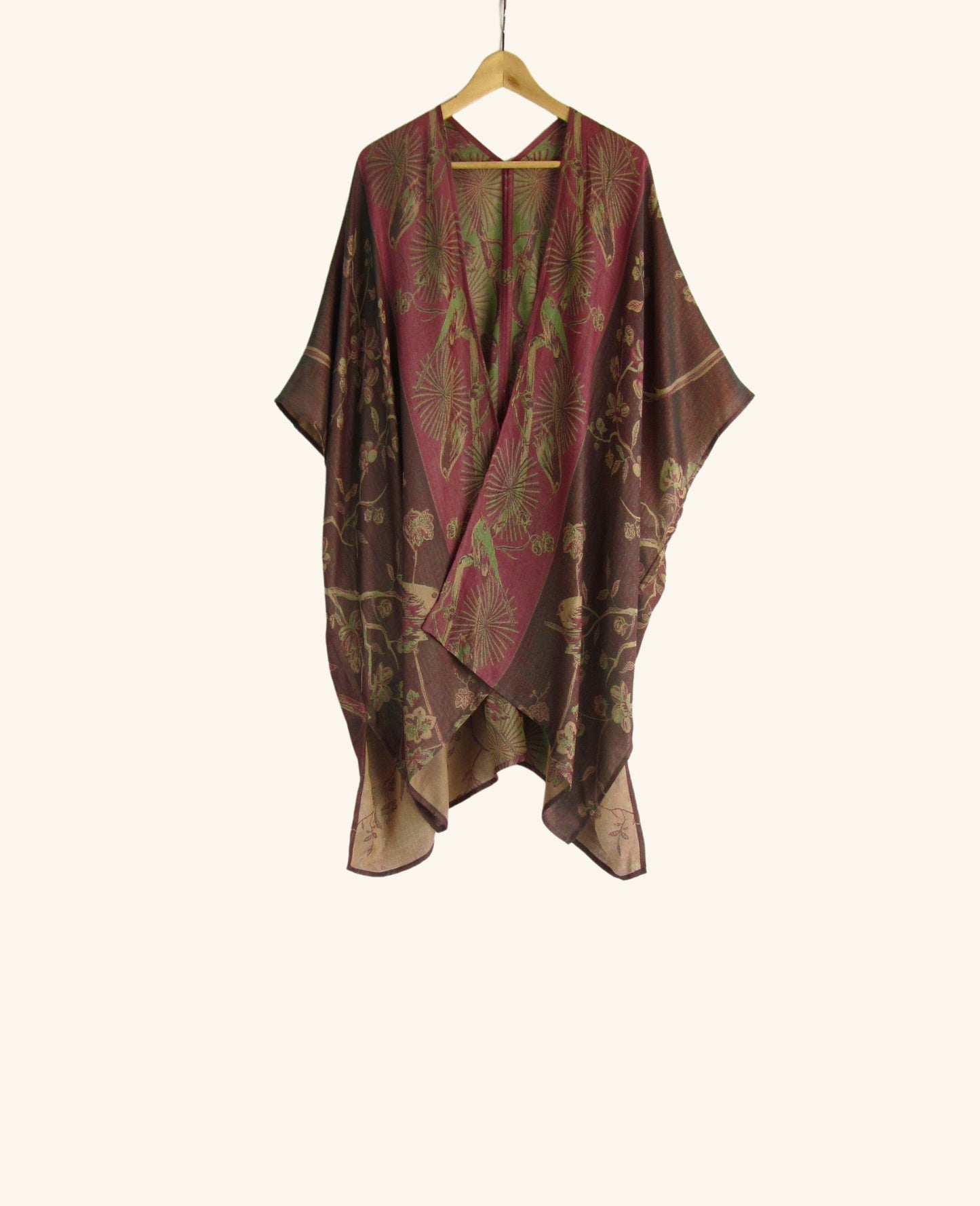 Reversible Kimono in Mauve & Rose