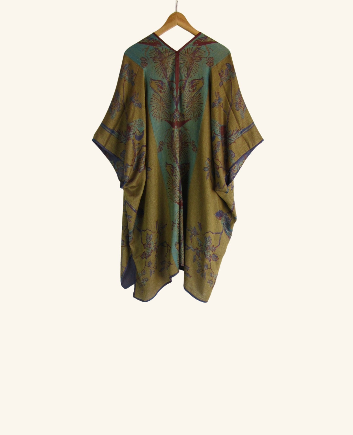 Reversible Kimono in Sapphire & Olive