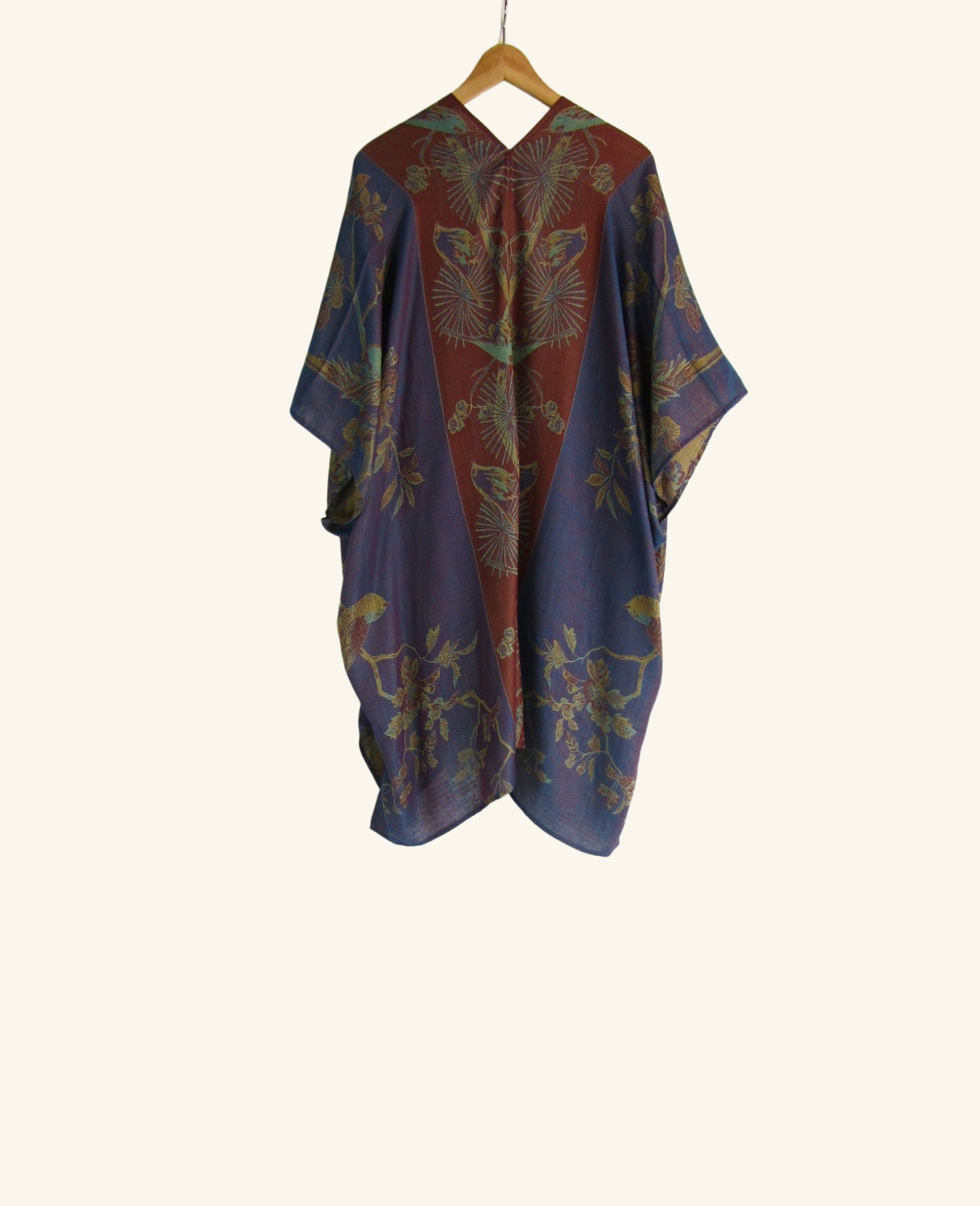 Reversible Kimono in Sapphire & Olive