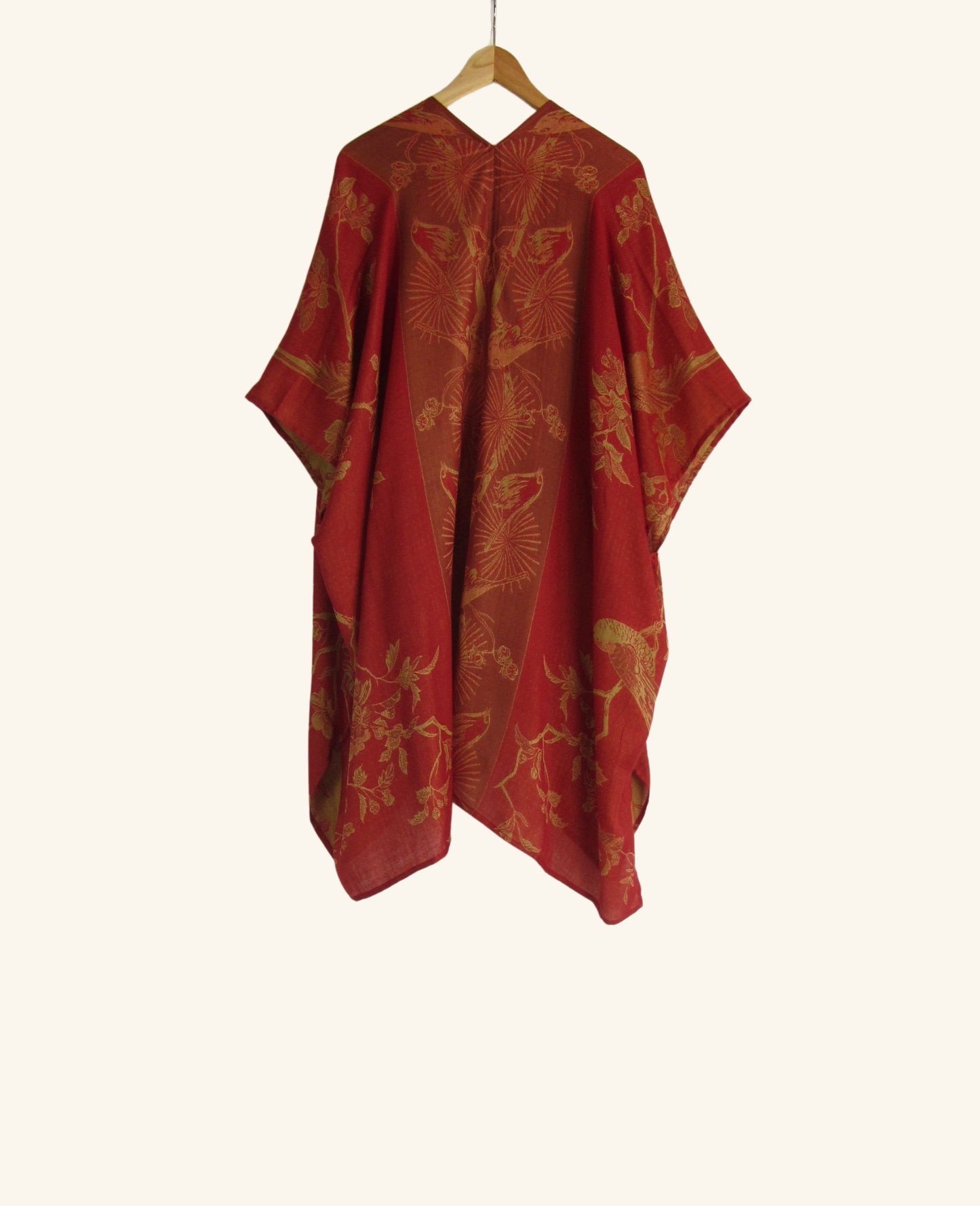 Reversible Kimono in Red & Marigold